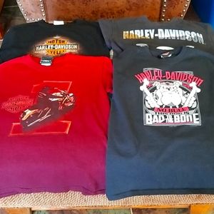 4 boys tshirts Harley 1sm (4-6) 3xmed (8-10)